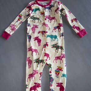 Colorful Moose Print Kids Pajamas